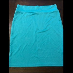 Solid turquoise 3XL LuLaRoe Cassie pencil skirt